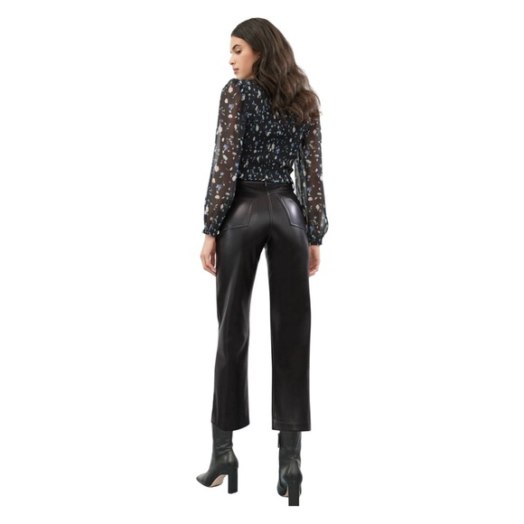 Wilfred Black Vegan Leather Melina Cropped Pant Size 0 - Picture 4 of 13